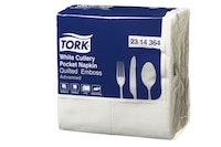 Tork Quilted White Cutlery Pocket Napkin