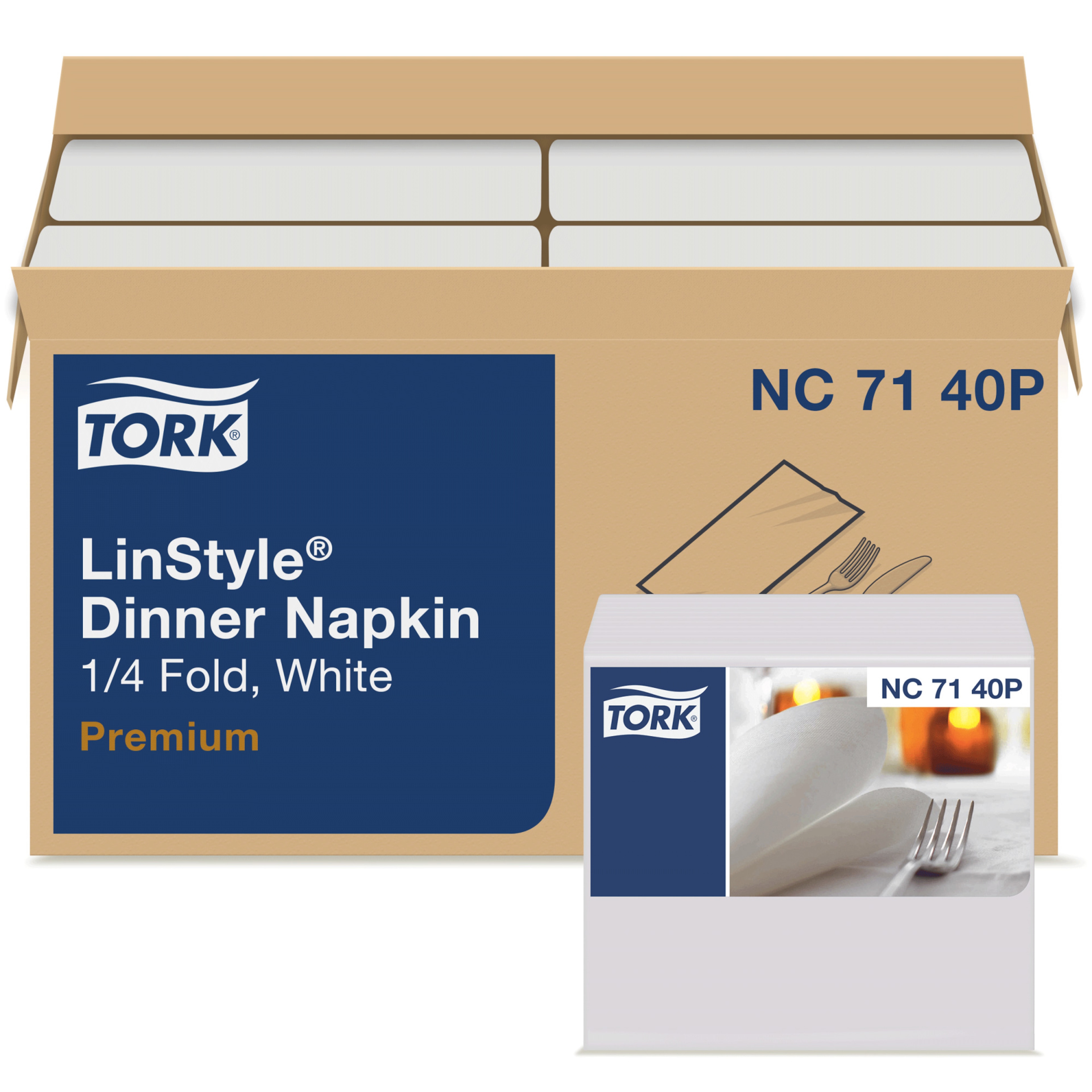 Tork LinStyle® White Dinner Napkin