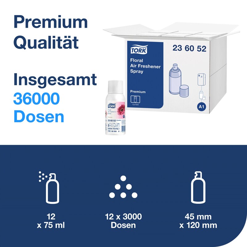 Tork Lufterfrischer Spray Blütenduft A1 - 236052 F Produktbild-Vorschau 3