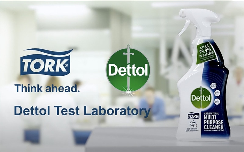 Image of a Tork and Dettol Multipurpose cleaner