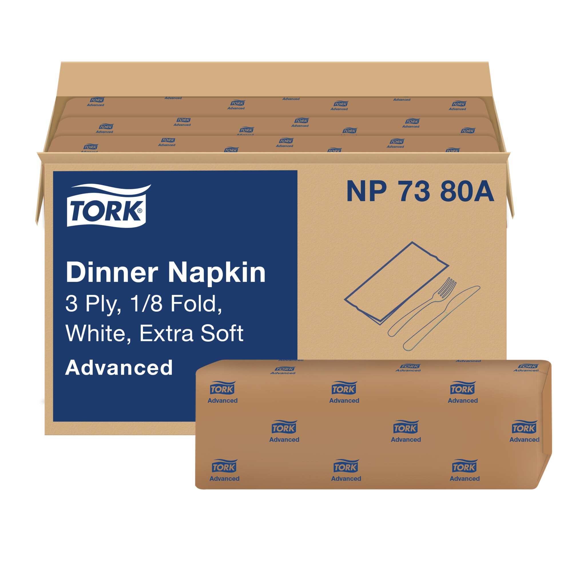 Tork Extra Soft White Dinner Napkin