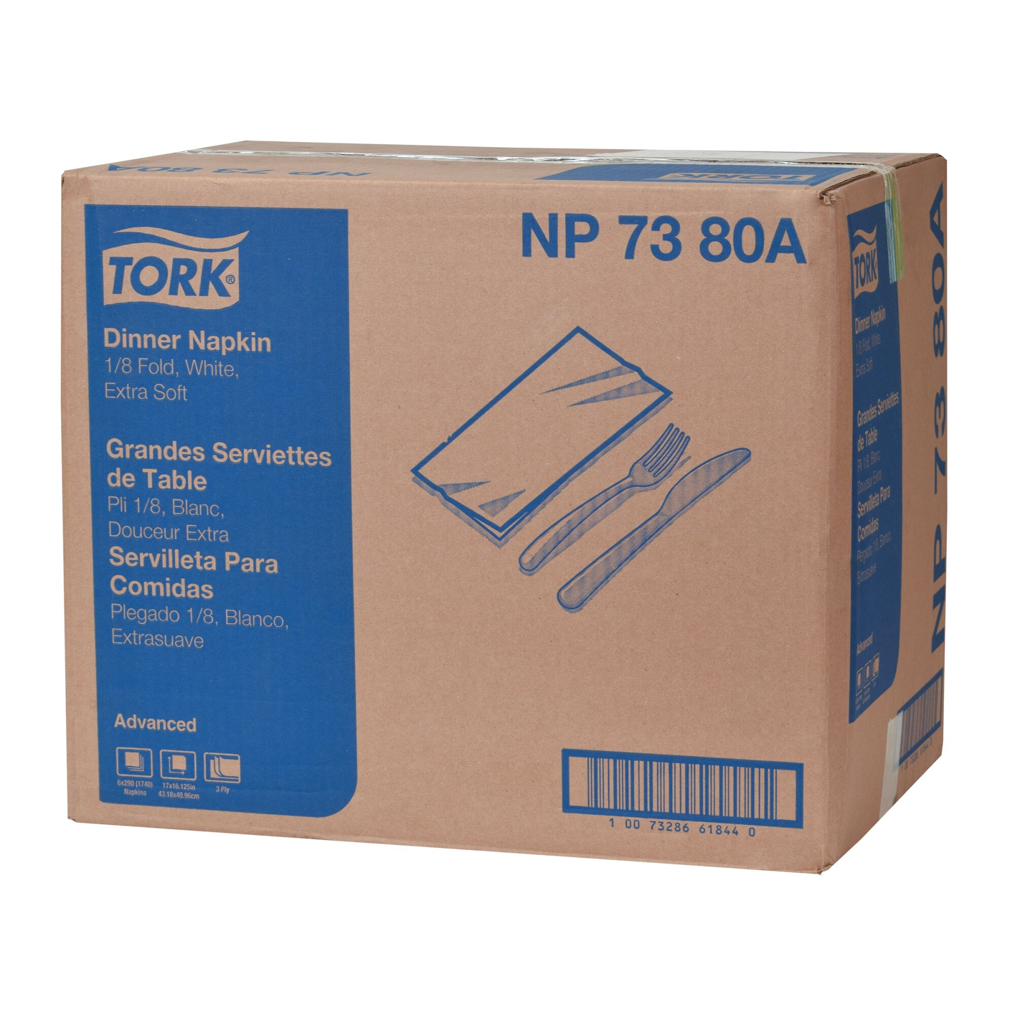 Tork Extra Soft White Dinner Napkin