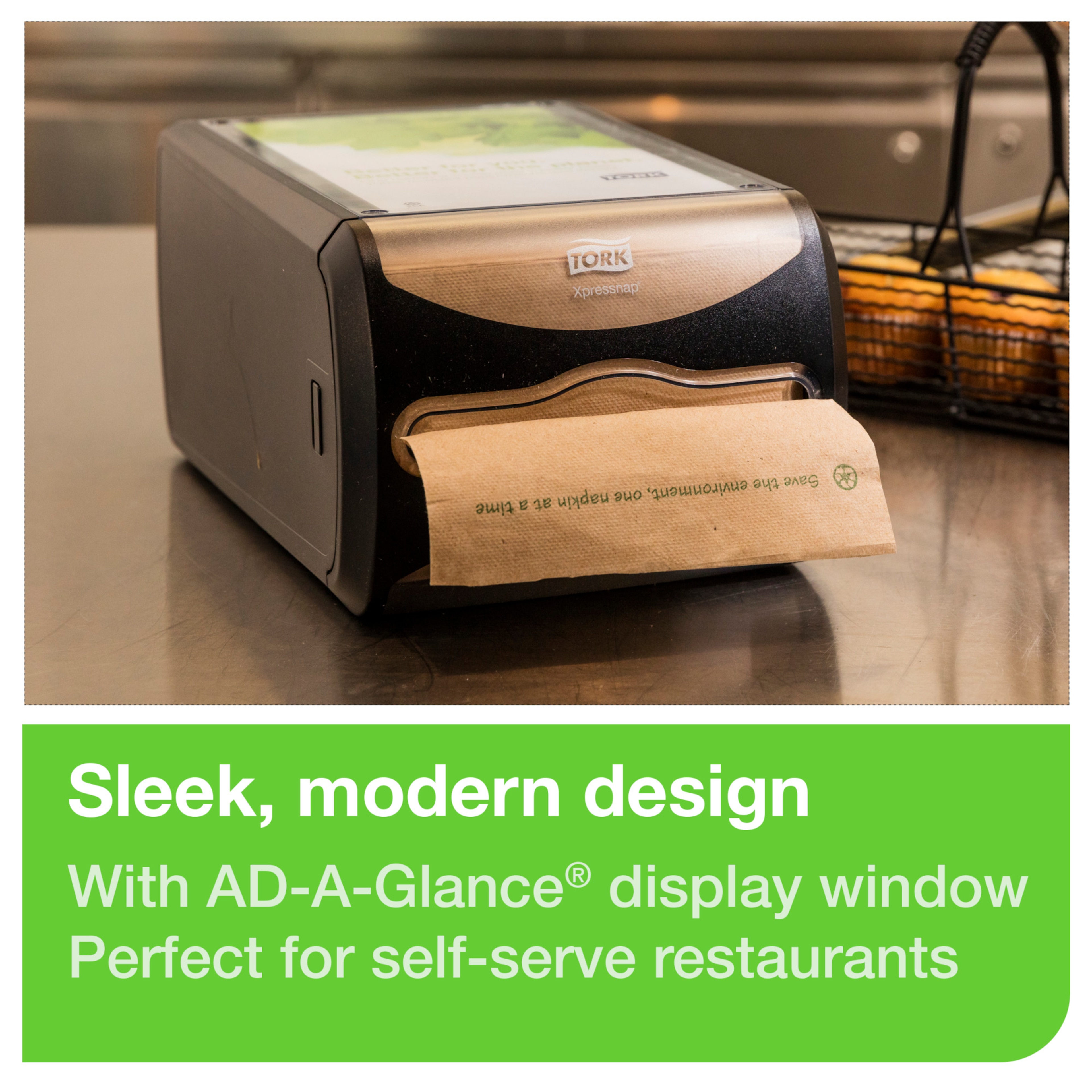 Tork Xpressnap® Counter Napkin Dispenser Black N4