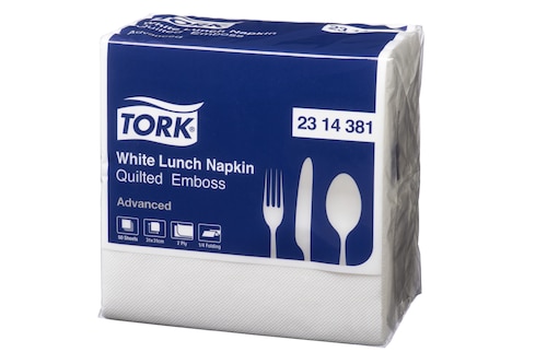 Tork Quilted White Lunch Napkin