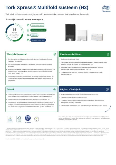 Jätkusuutlikkuse tooteleht