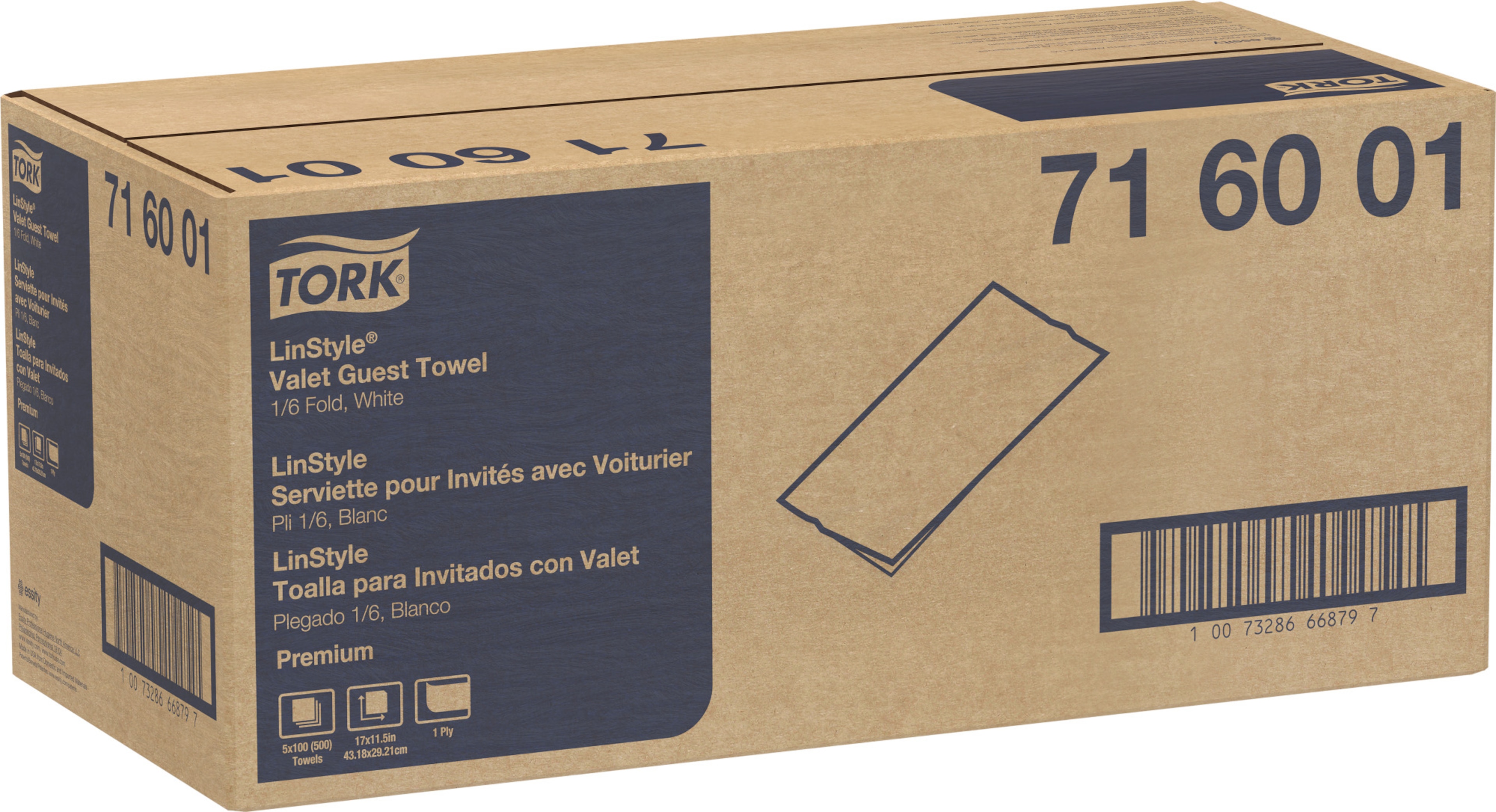 Tork LinStyle Valet Guest Towel White