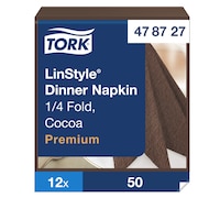 Tork Premium Linstyle® tummanruskea Dinner-lautasliina