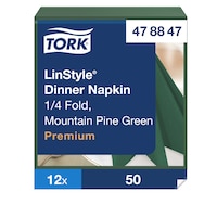 Tork Premium Linstyle® tummanvihreä Dinner-lautasliina