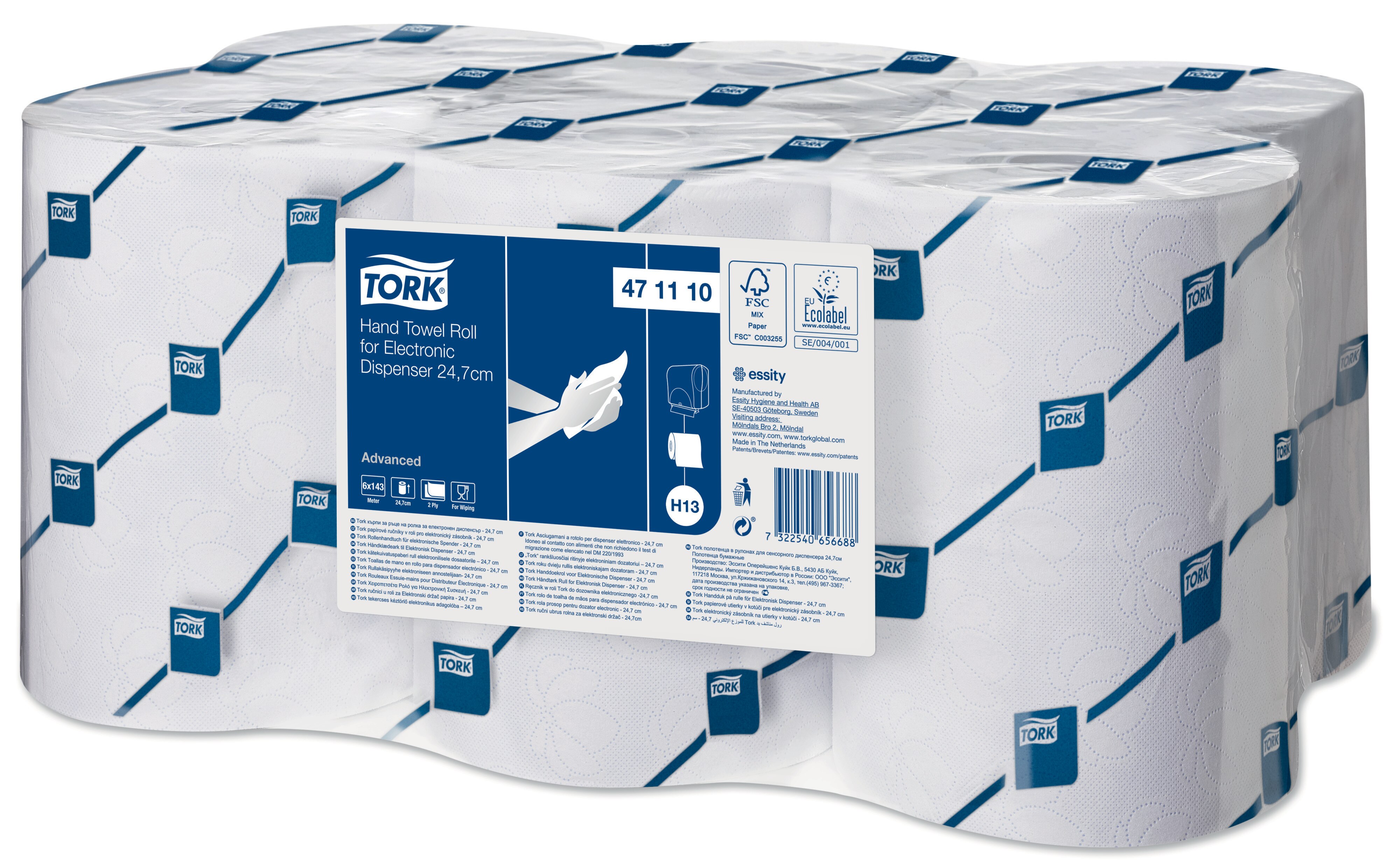 Tork Hand Towel Roll For Electronic Disp 24 7 Cm 471110 Paper