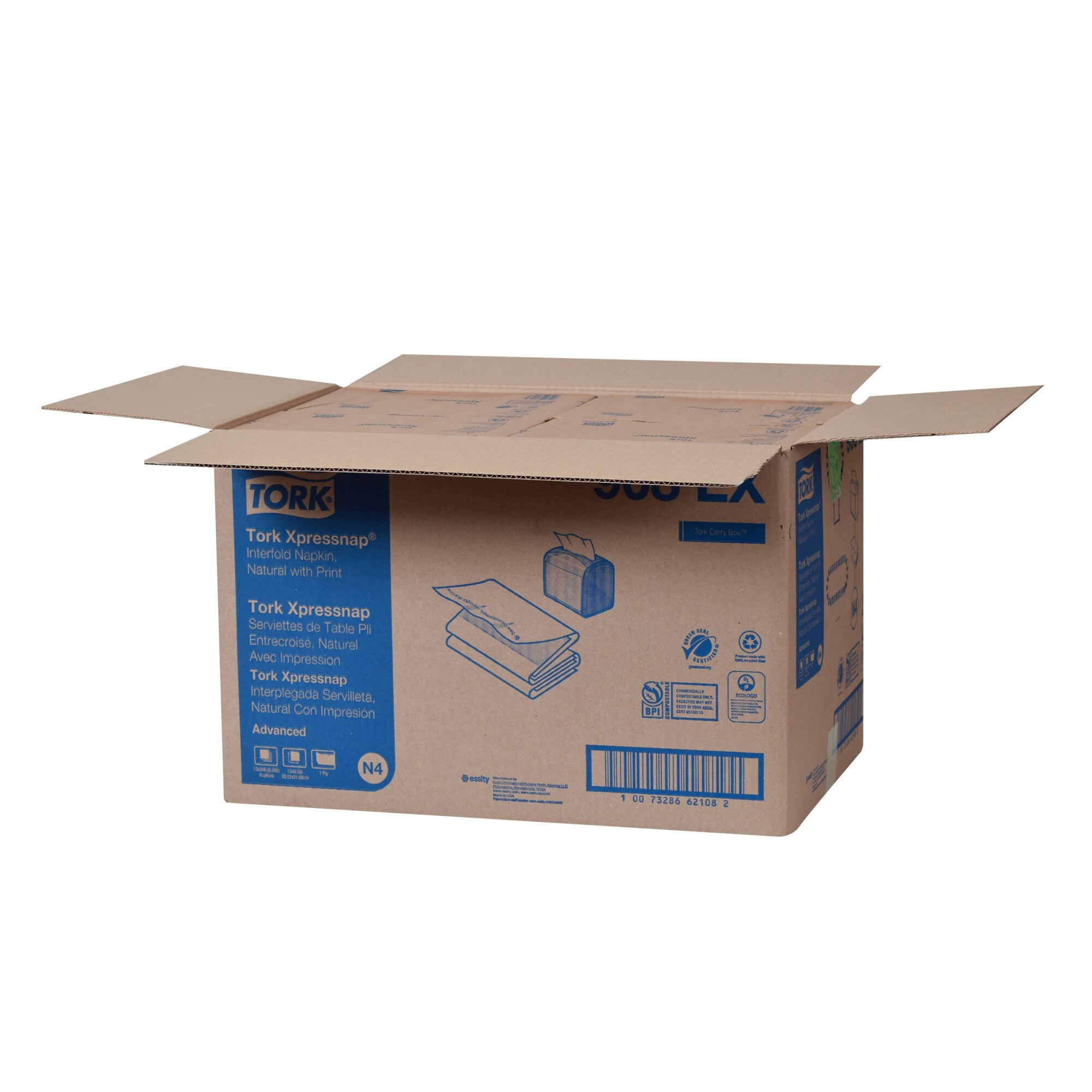 Tork Xpressnap® Natural Environmental Print Dispenser Napkin N4