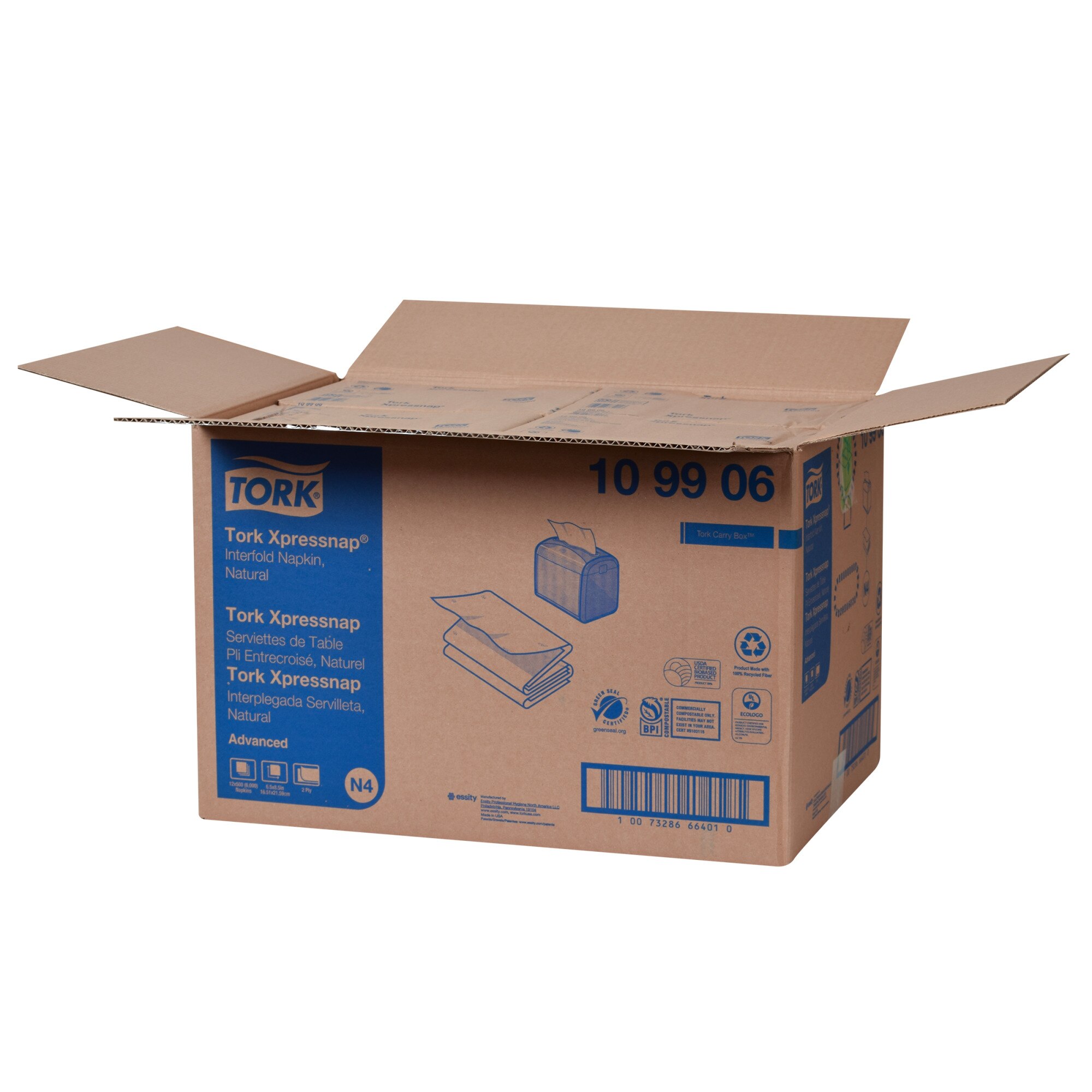 Tork Xpressnap® White Dispenser Napkin N4