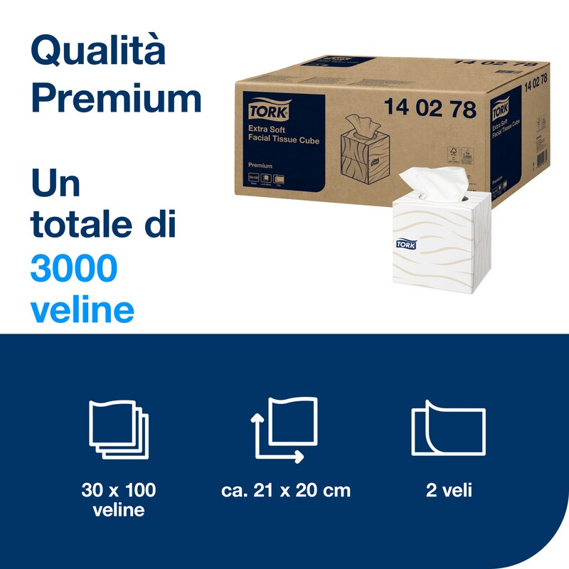 Tork Xpressnap Tovagliolo Snack Bianco, 1 Conf, 1125 Tovaglioli, 17840