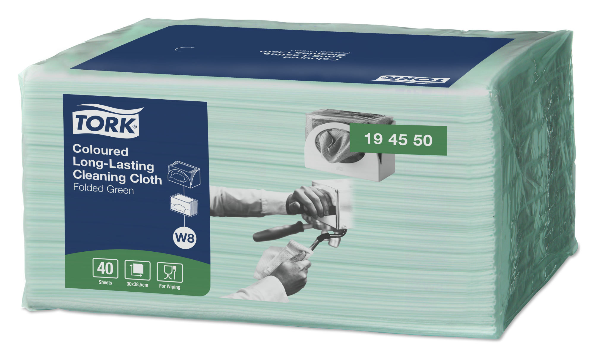 Tork Long-Lasting Cleaning Cloth Green W8