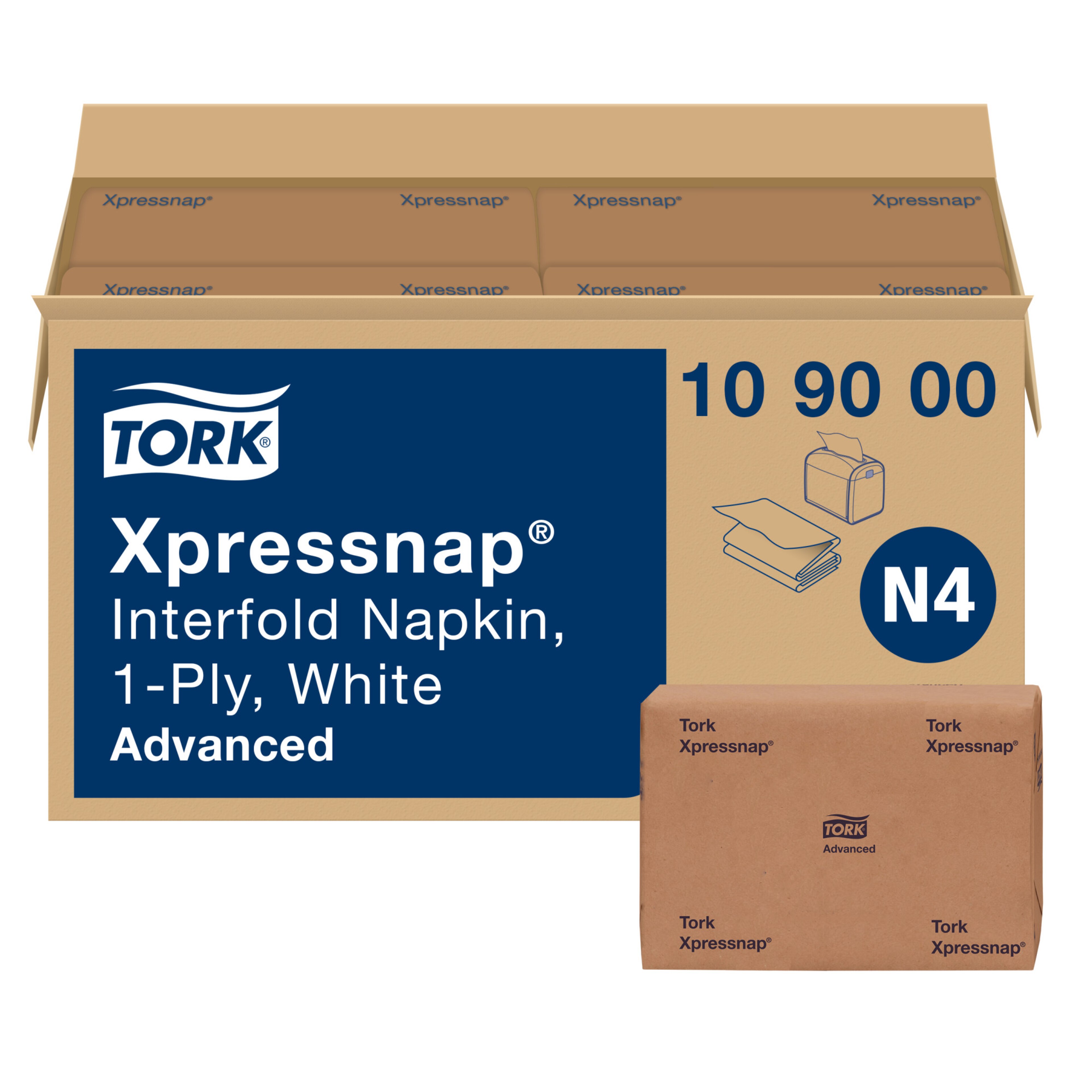 Tork Xpressnap® White Dispenser Napkin N4