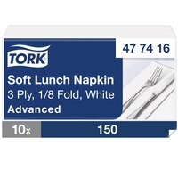 Tork Mjuk Lunchservett Vit 1/8-vikt