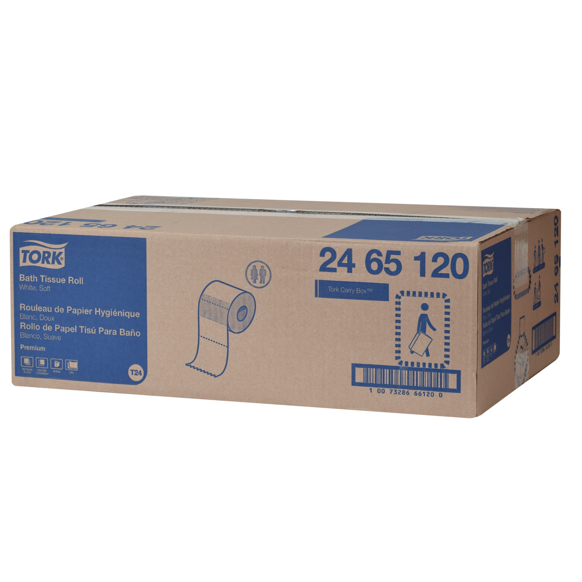 ディロール135 詰め替えパトレーネ20個TMAX長巻缶2缶 Tork Premium Soft Bath Tissue Roll, 2-Ply