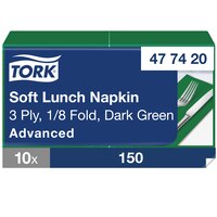 Tork Soft Lunchservet donkergroen 1/8-vouw
