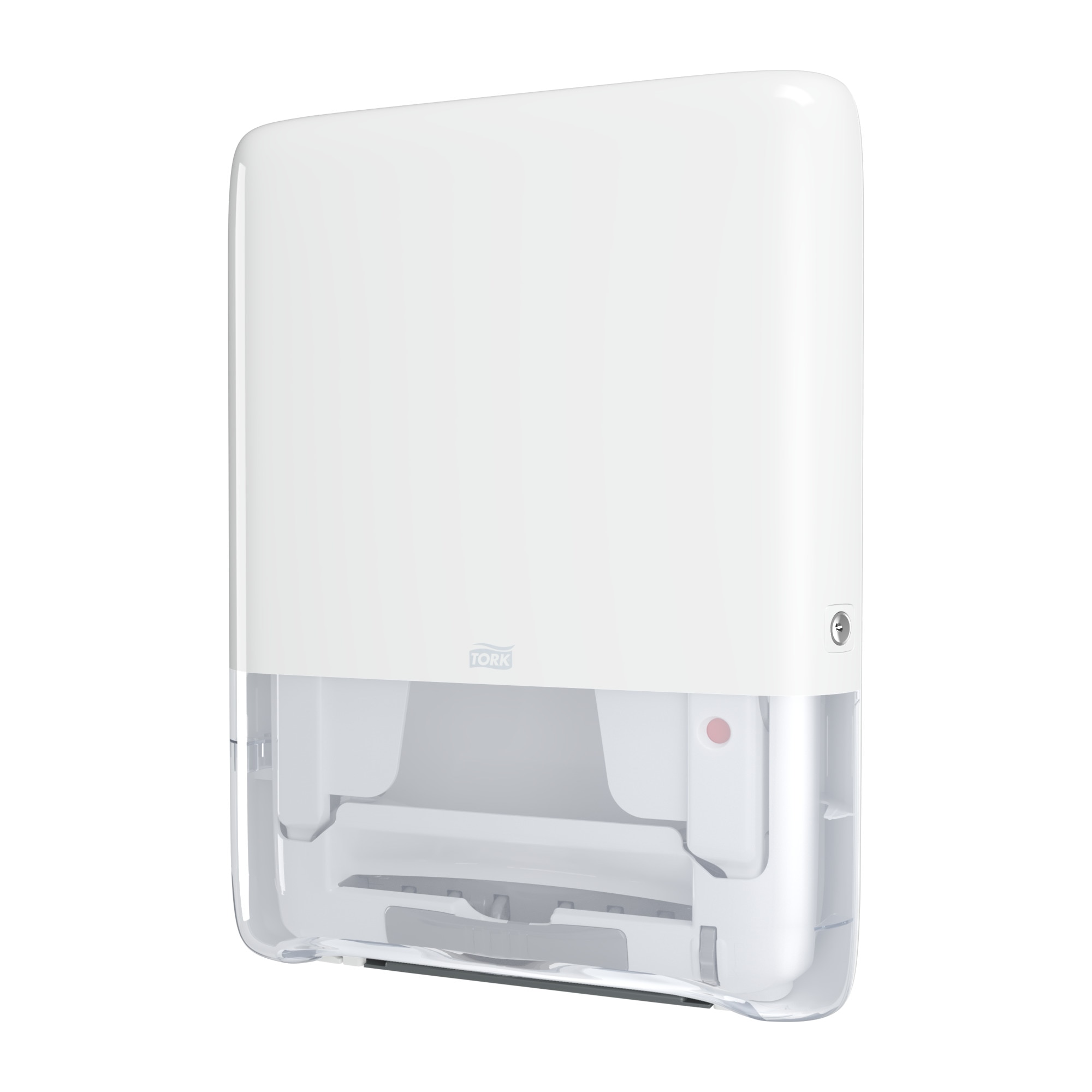 Tork PeakServe® Continuous™ Paper Hand Towel Dispenser White H5 High Capacity Elevation 552500 Tork PeakServe® Continuous™ Paper Hand Towel Dispenser White H5 High Capacity Elevation 552500