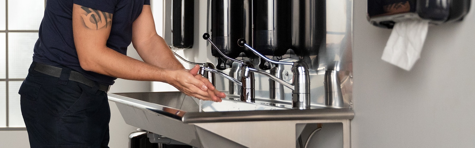 Hand washing in a manufacturing environment