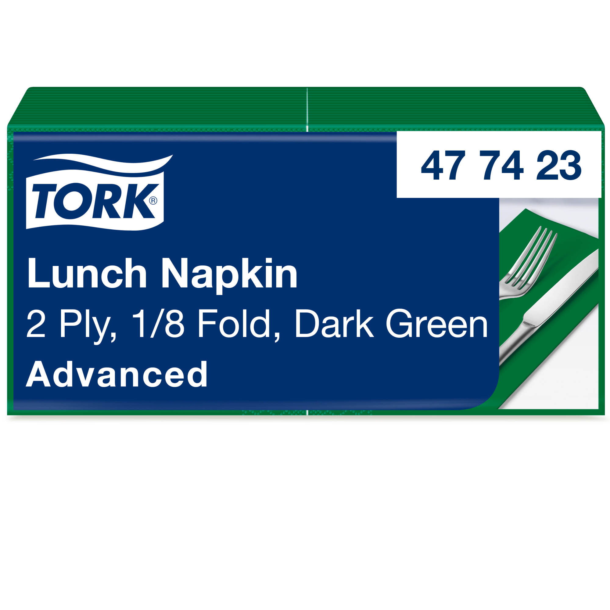 Tork sötétzöld Lunch szalvéta, 1/8 hajtogatás