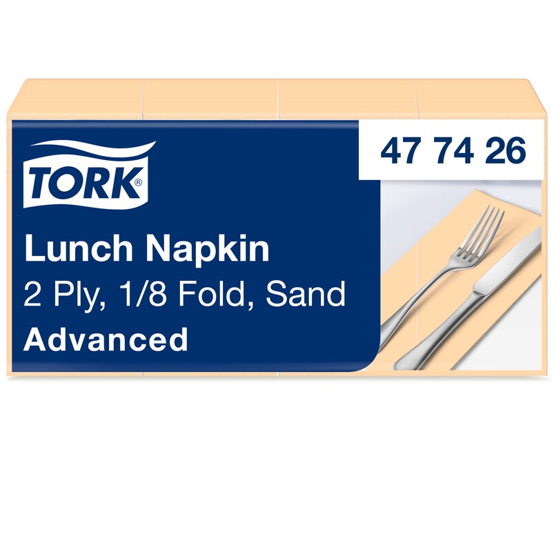 Tork Lunchservietten Sand 1/8-Falz