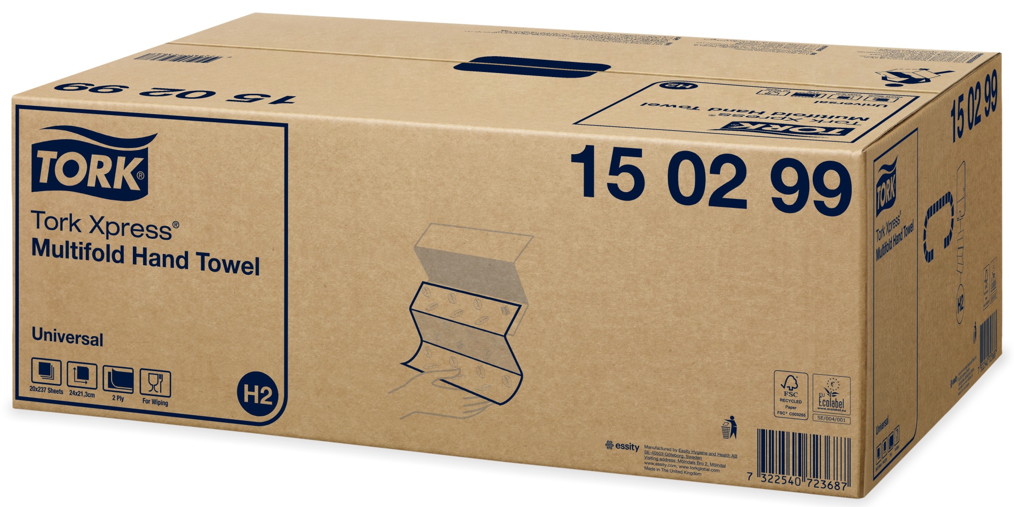 Tork Xpress® Multifold Handdoeken Wit H2