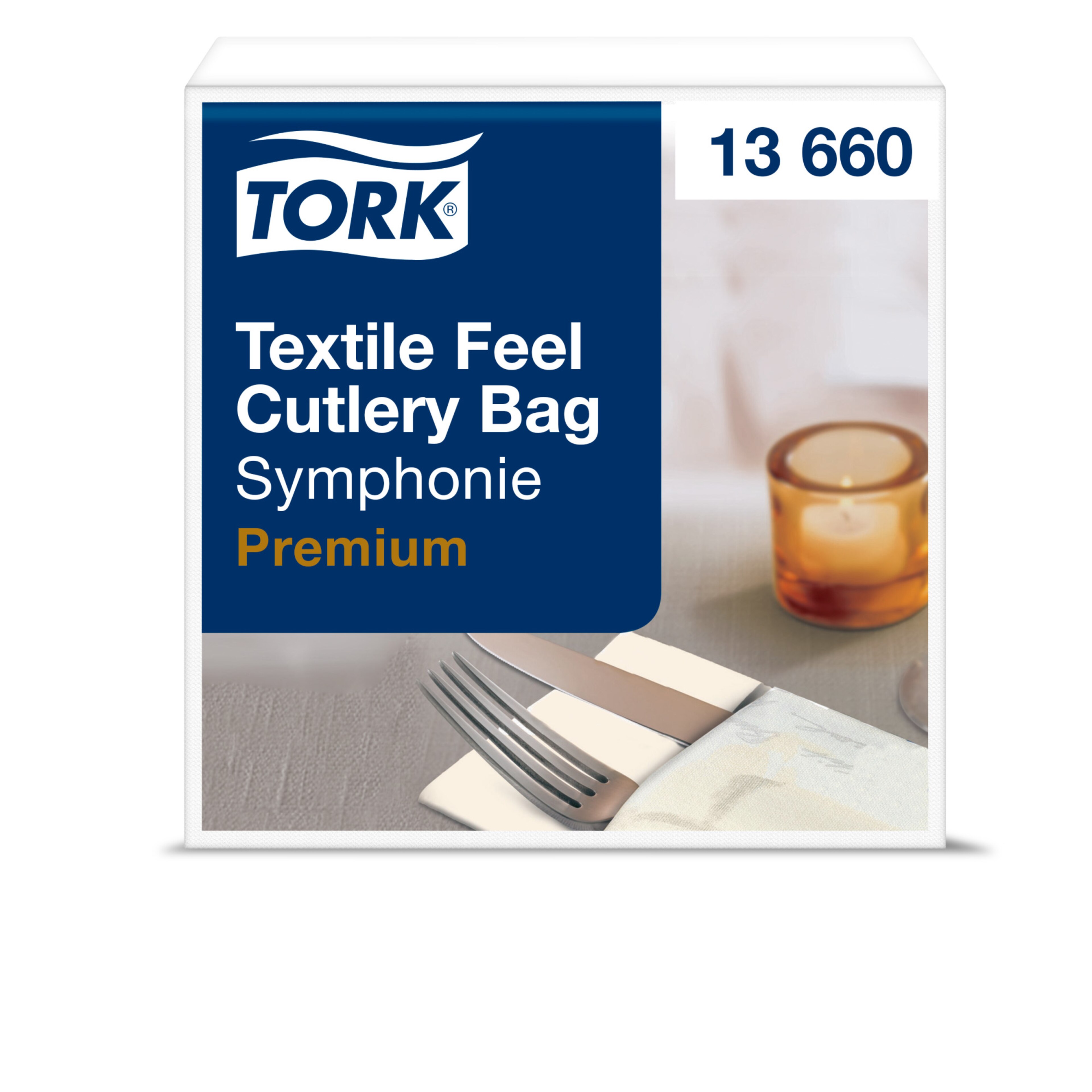 Tork Premium Serviette Pochette à Couverts Textile Feel Symphony