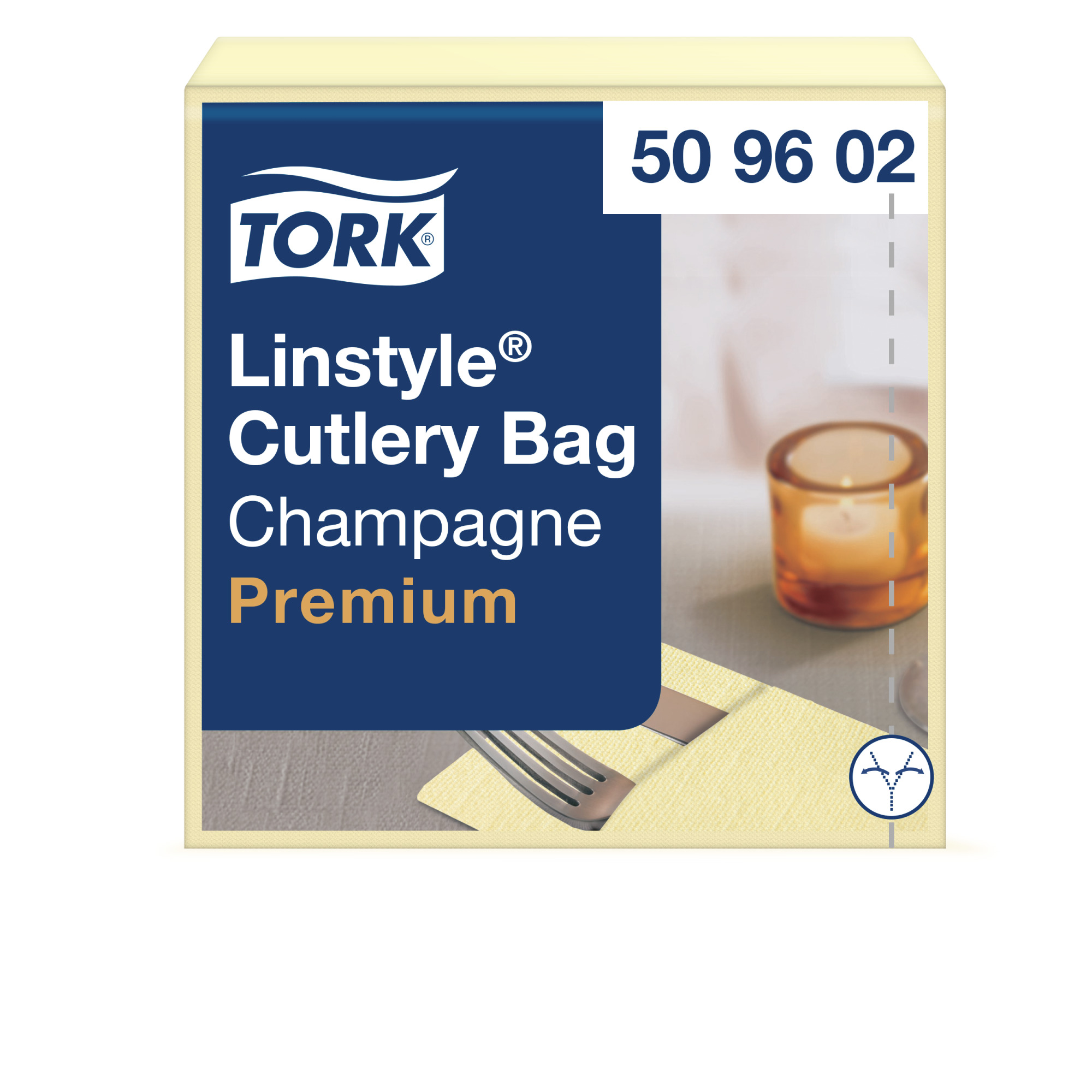 Tork LinStyle® Champagne Cutlery Bag Napkin