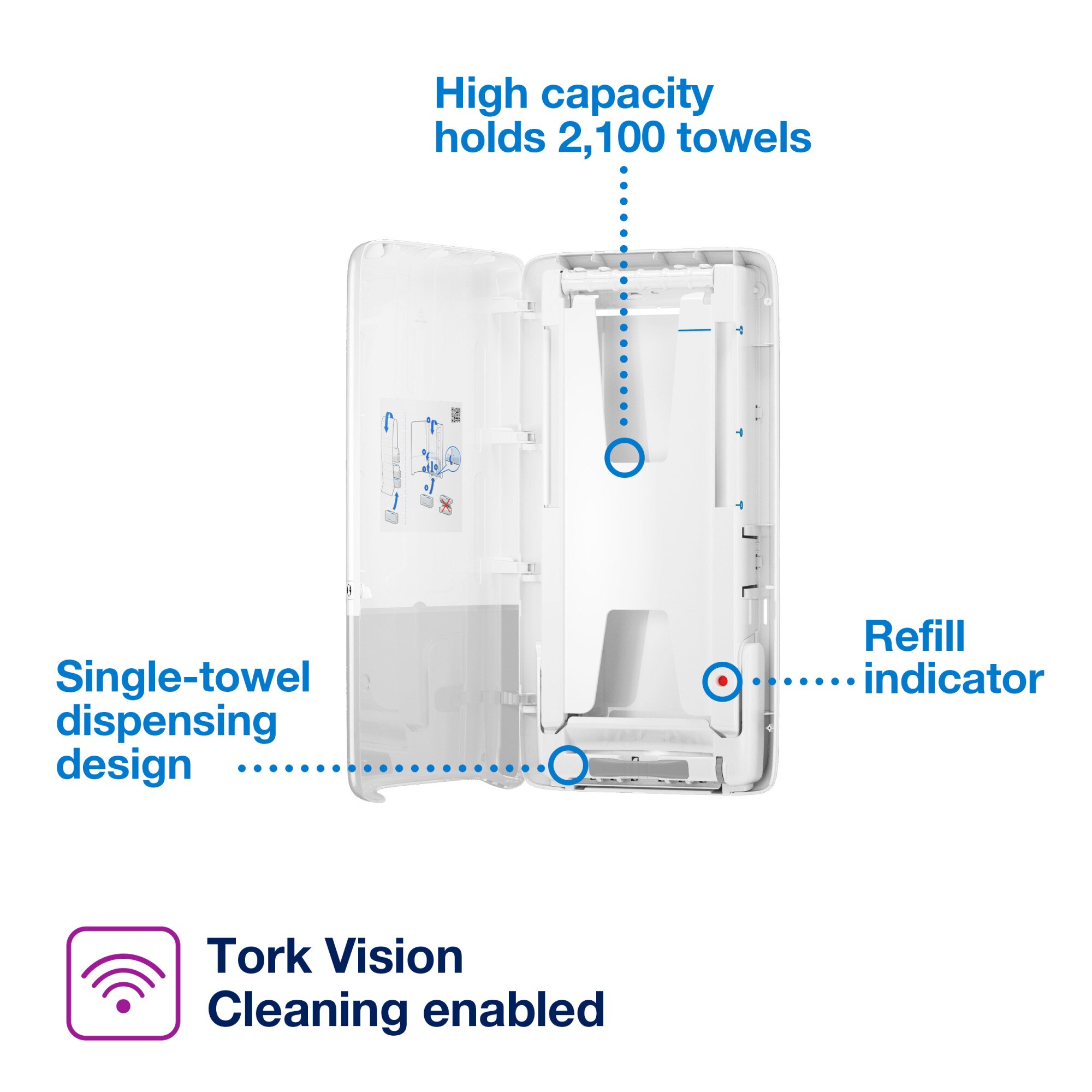 Tork PeakServe® Continuous™ Paper Hand Towel Dispenser Black H5