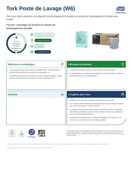 Fiche produit Développement durable