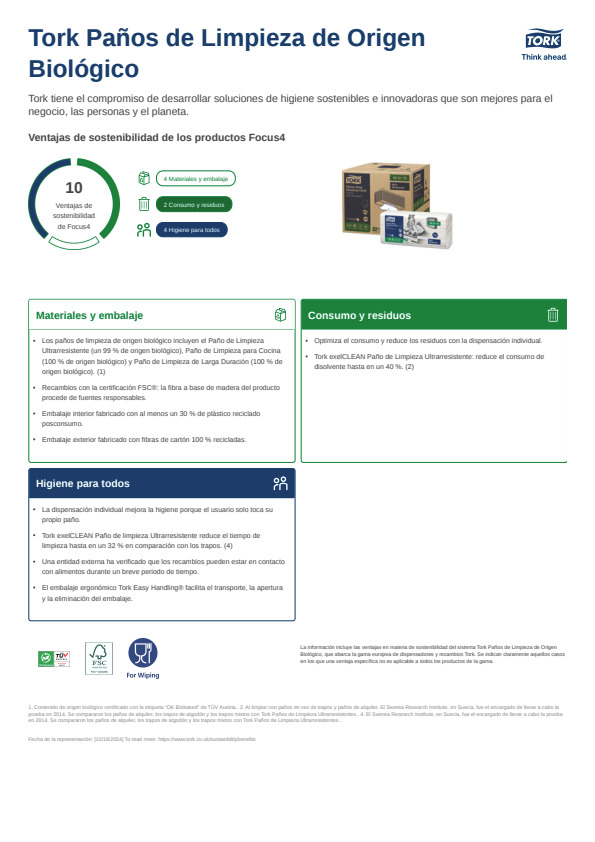 Ficha técnica de producto sostenibilidad