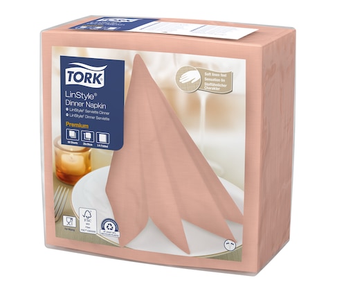 Tork LinStyle® Premium салфетки для декора стола, коралловая