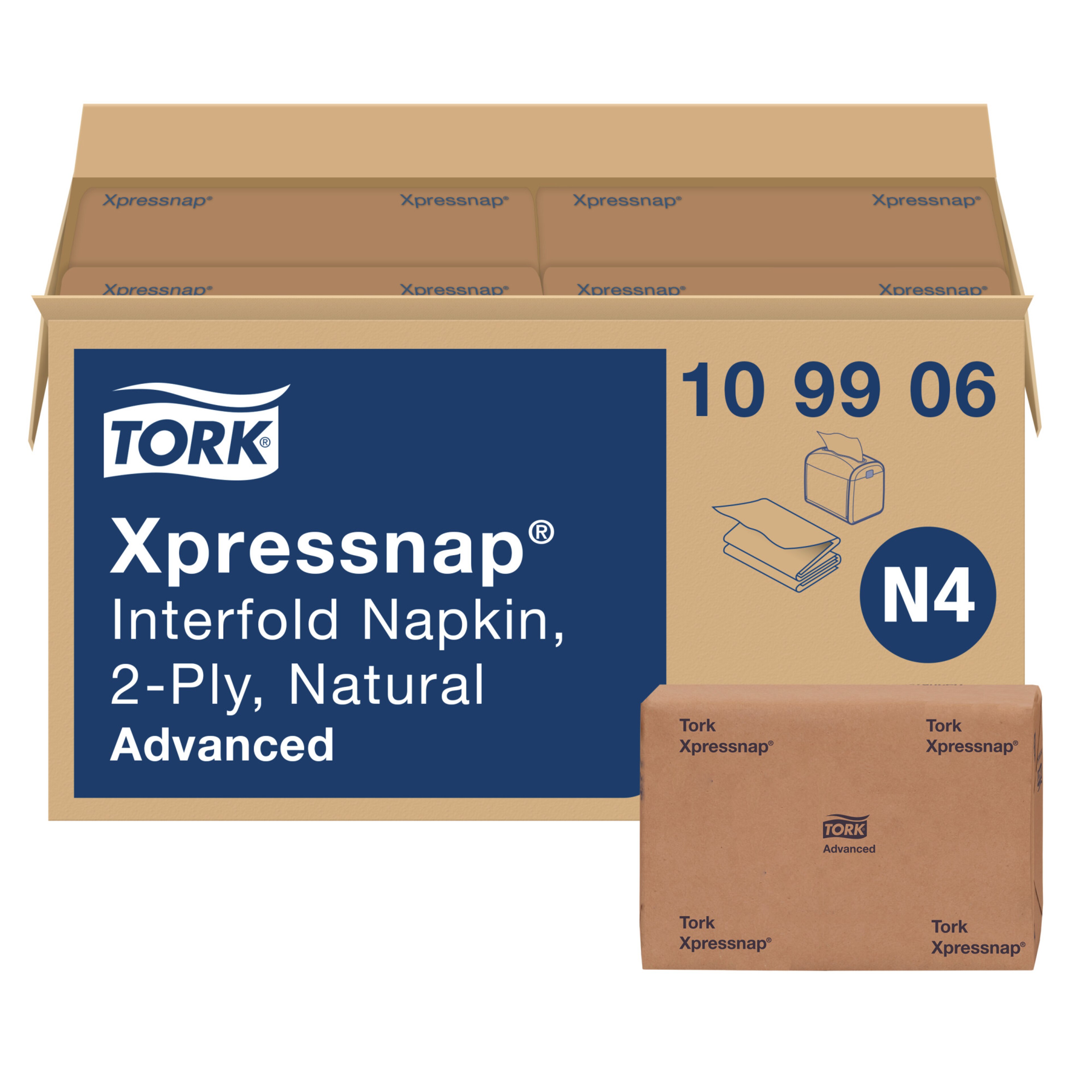 Tork Xpressnap® White Dispenser Napkin N4