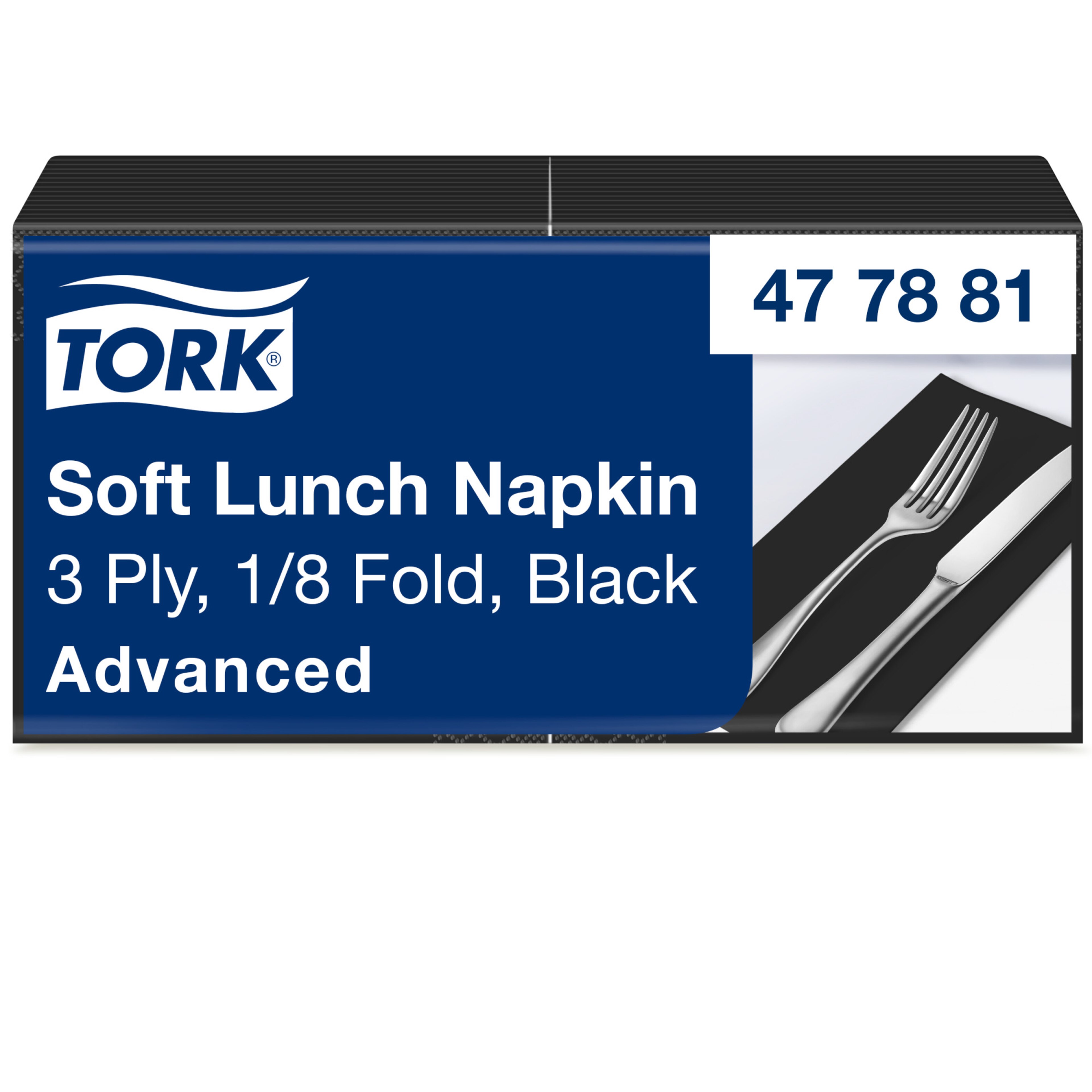 Tork Black Soft Lunch Napkin