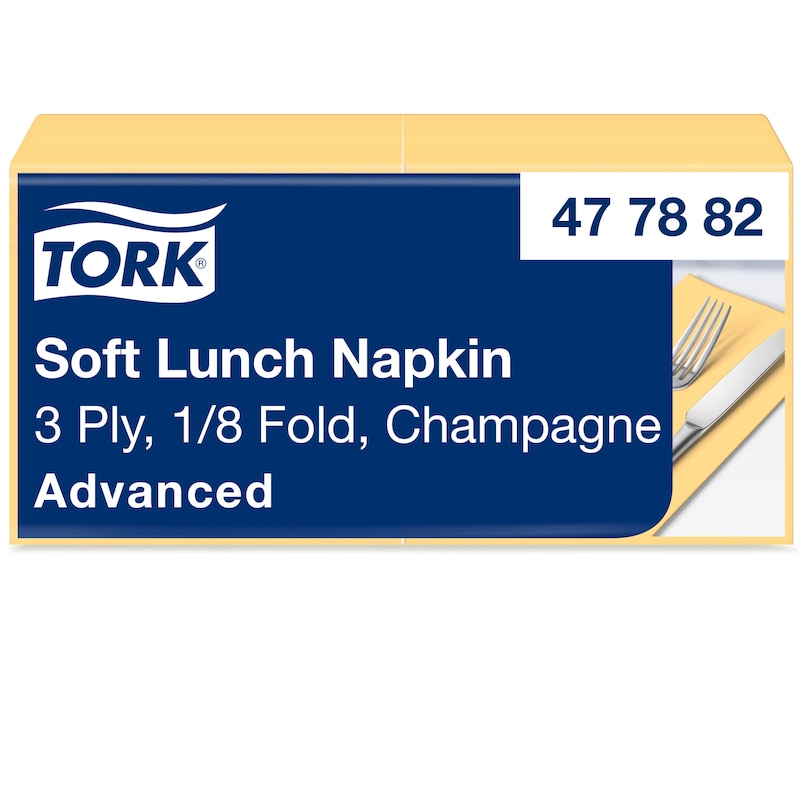 Tork Soft Lunchservietten Champagner 1/8-Falz