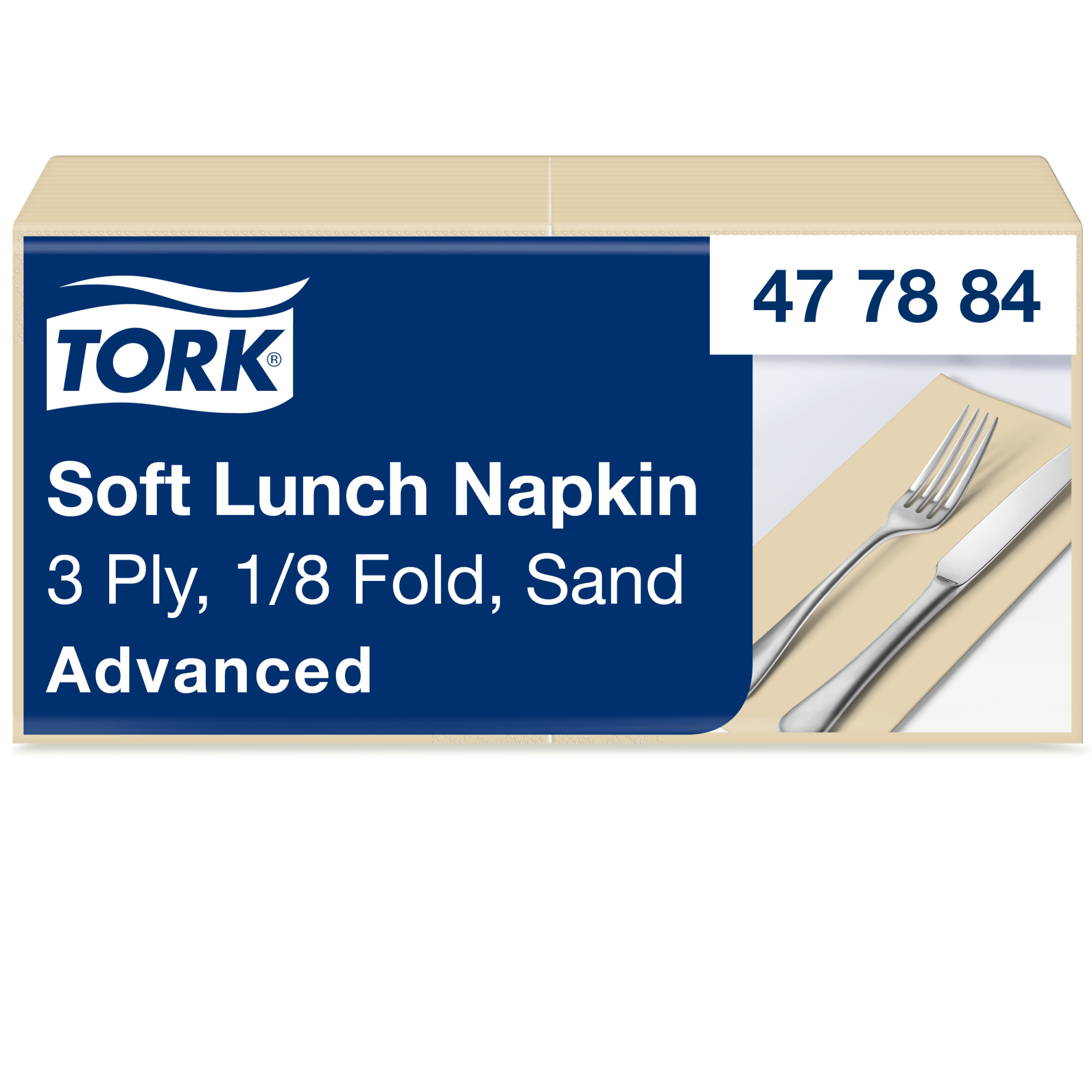 Tork Soft Sand Lunch Napkin 1/8 Folded