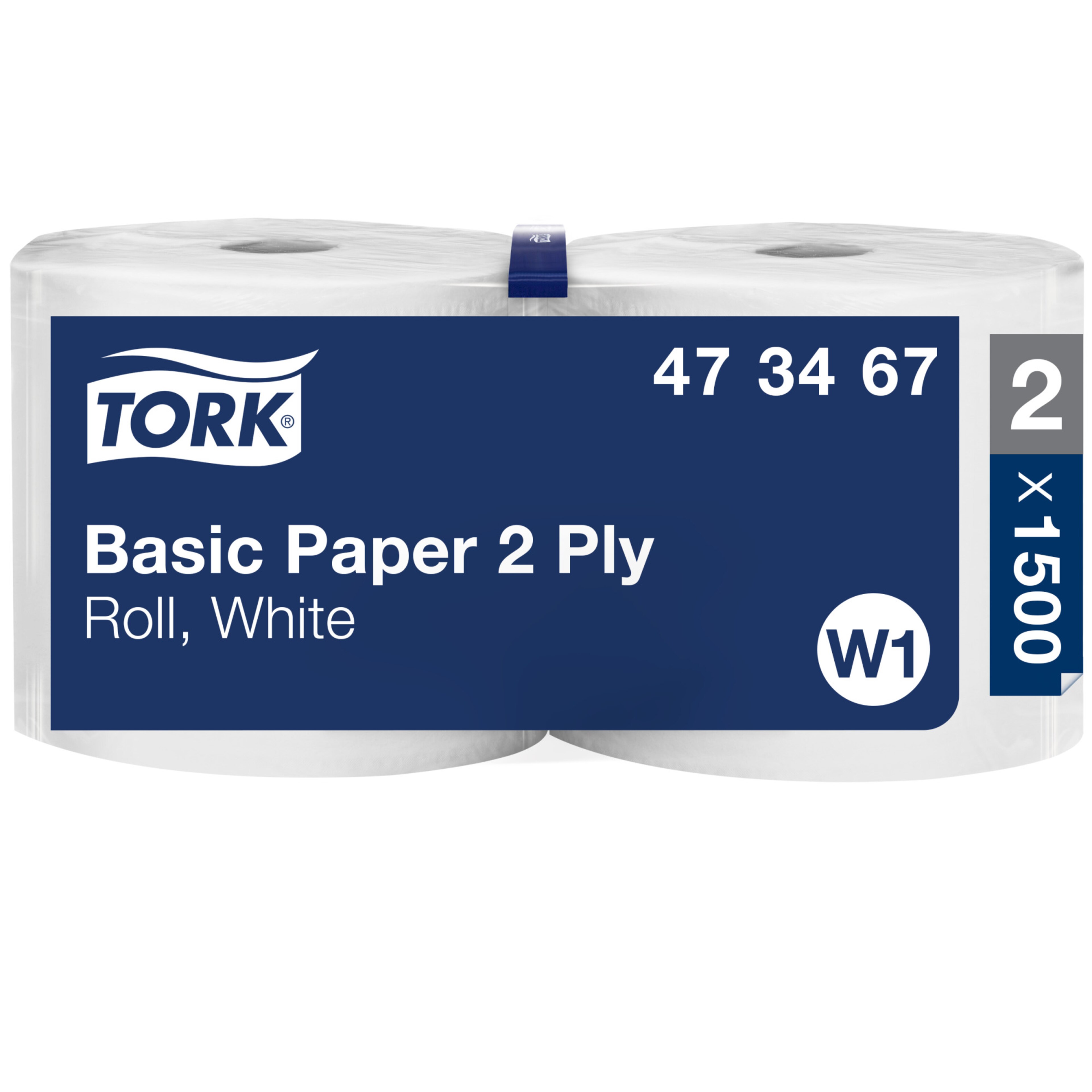 Tork Papier d'Essuyage Basic Rouleau blanc W1