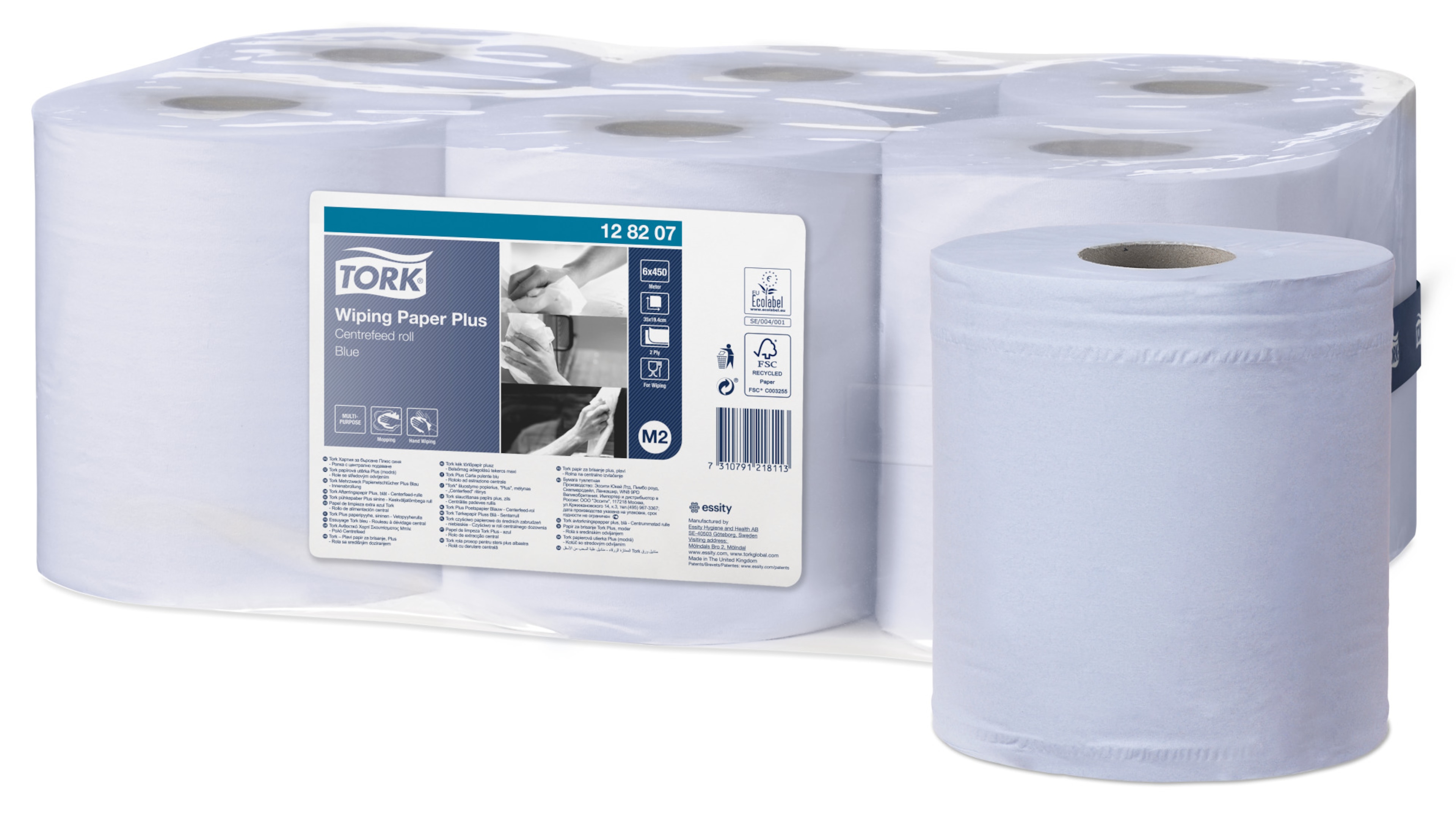 Tork papier d'Essuyage Plus bleu M2