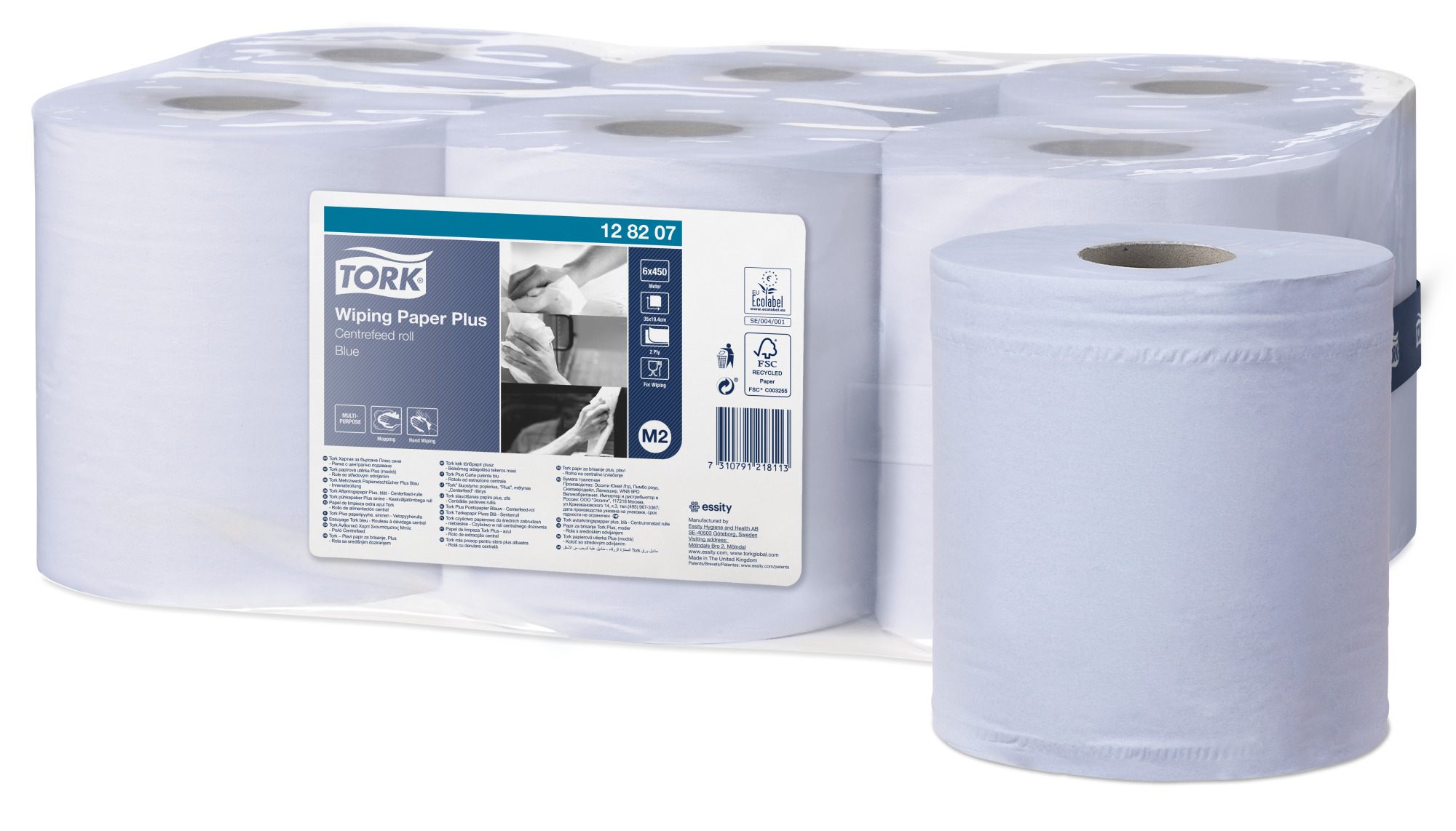 Tork Reflex™ Wiping Paper Towel Plus Blue M4