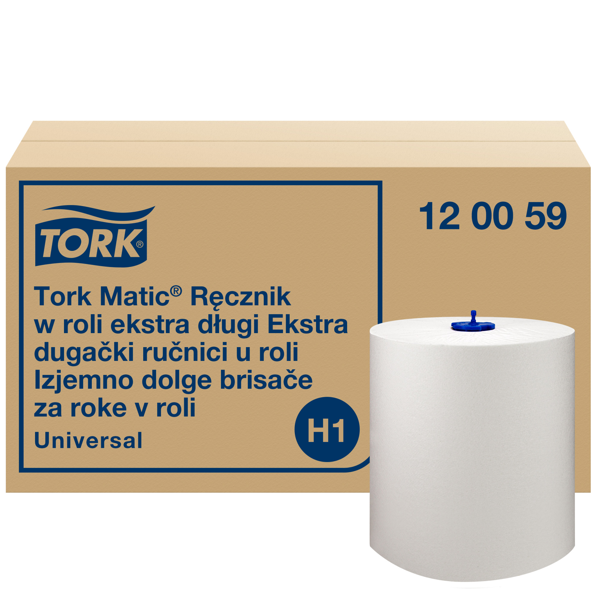 Tork Matic® papírové ručníky bílé – extra dlouhá role H1