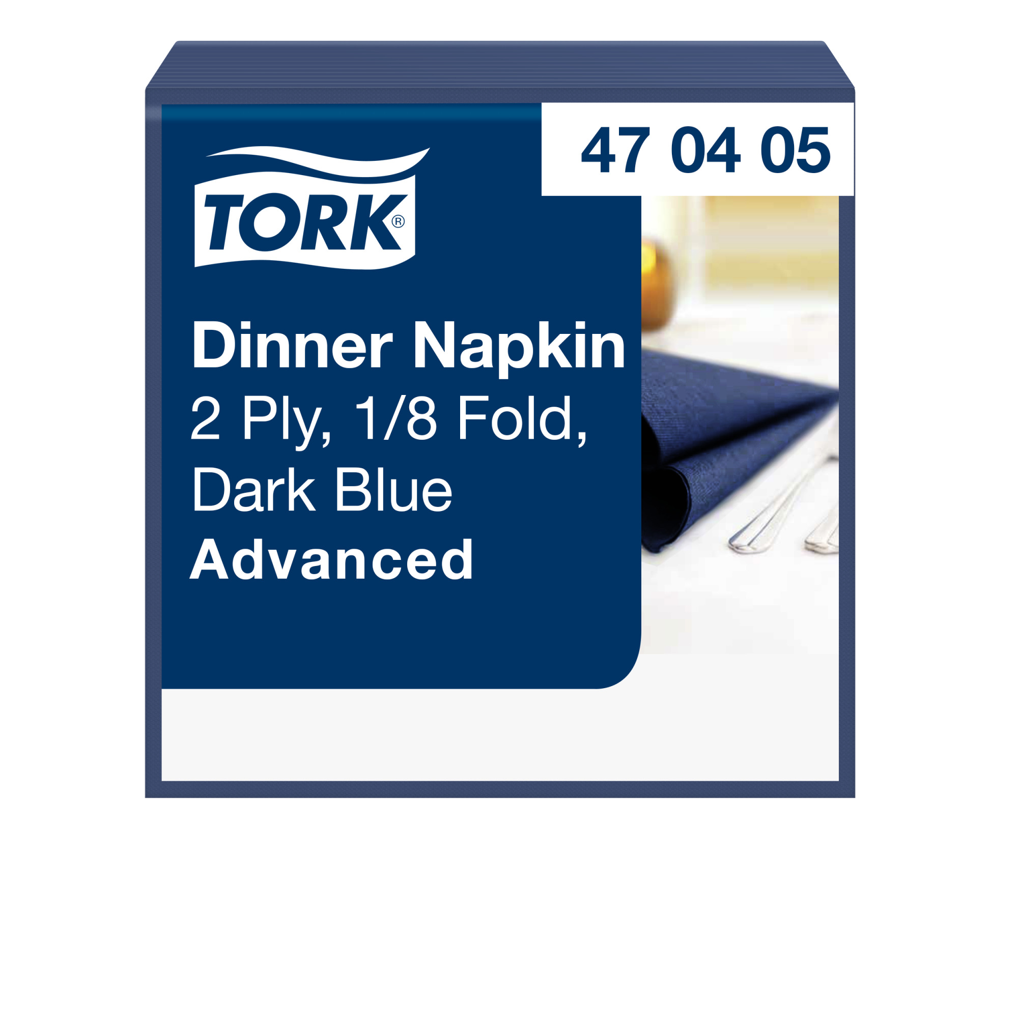 Tork Dark Blue Dinner Napkin 1/8 Folded