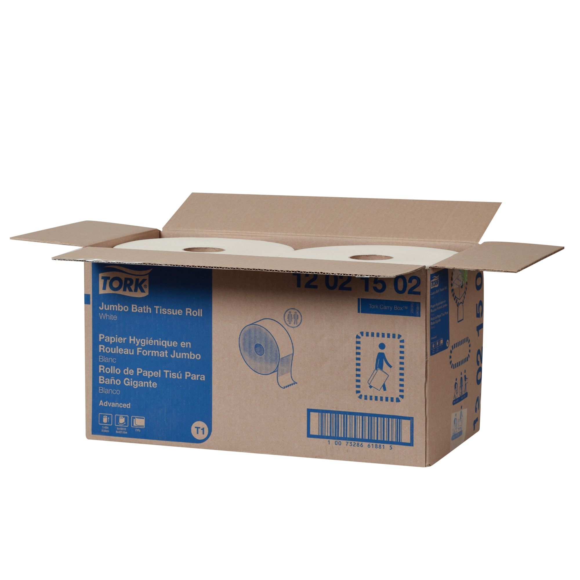 ドカポン Tork Jumbo Toilet Paper Roll White T1