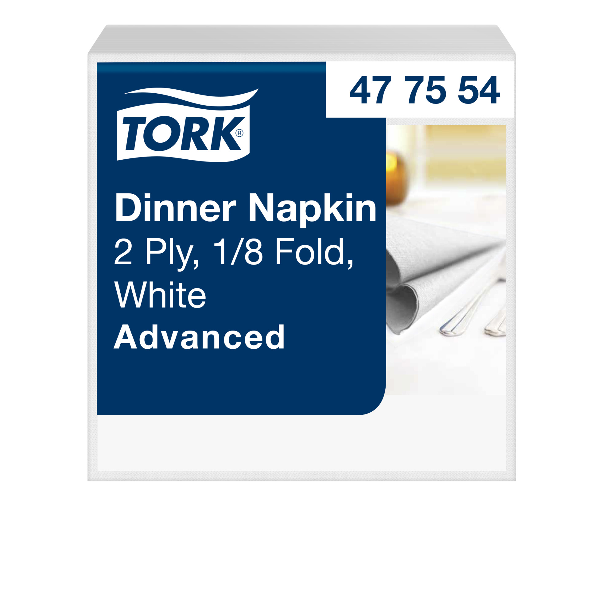 Tork Dinnerservet wit 1/8-vouw