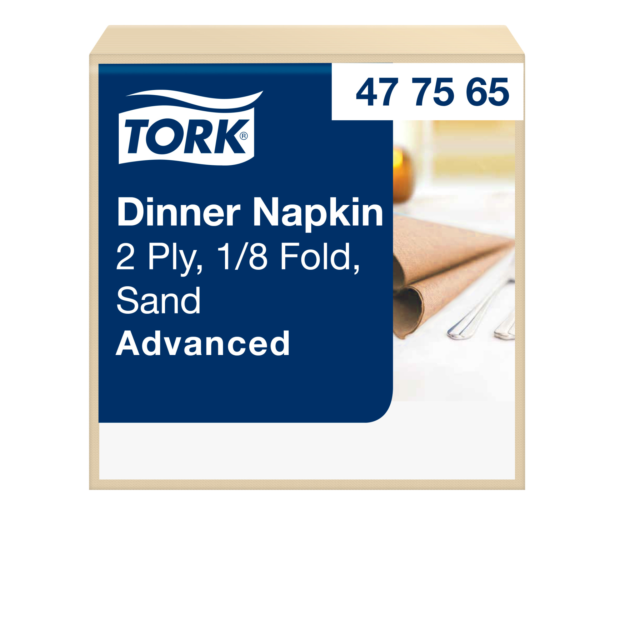 Tork Sand Dinner Napkin 1/8 Folded