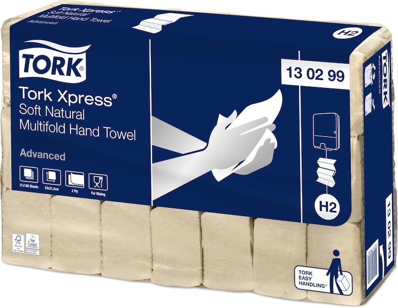 Tork Xpress® Zachte Naturel Multifold Handdoek