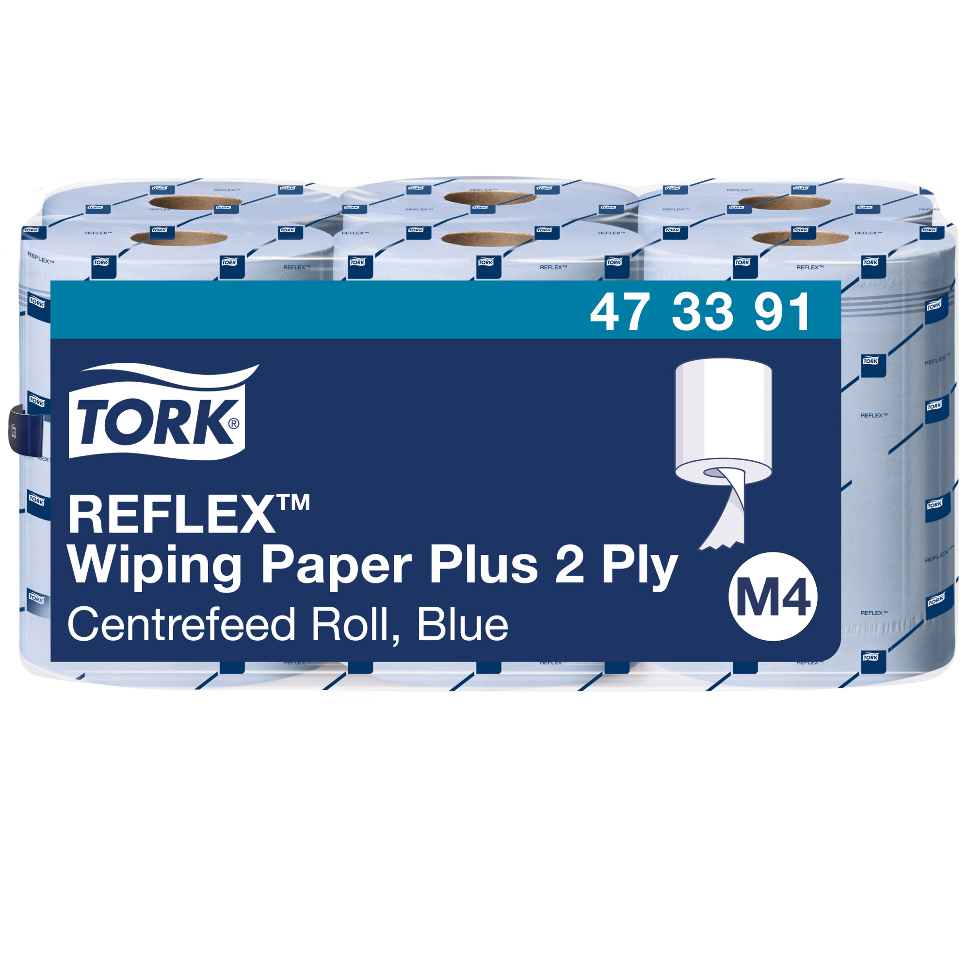 Tork Reflex™ Poetspapier Plus Blauw M4