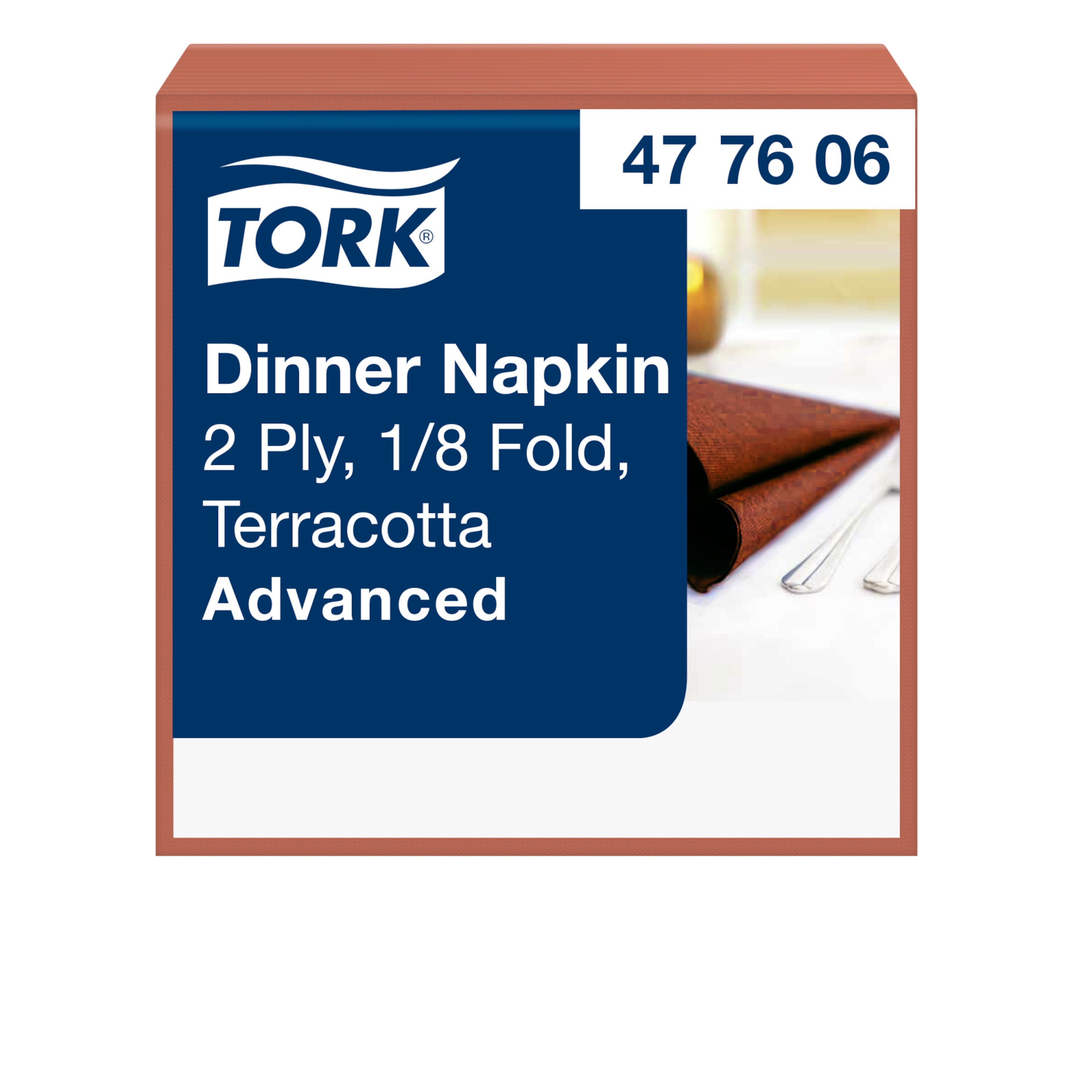 Tork Terracotta Middagsserviett 1/8-fold