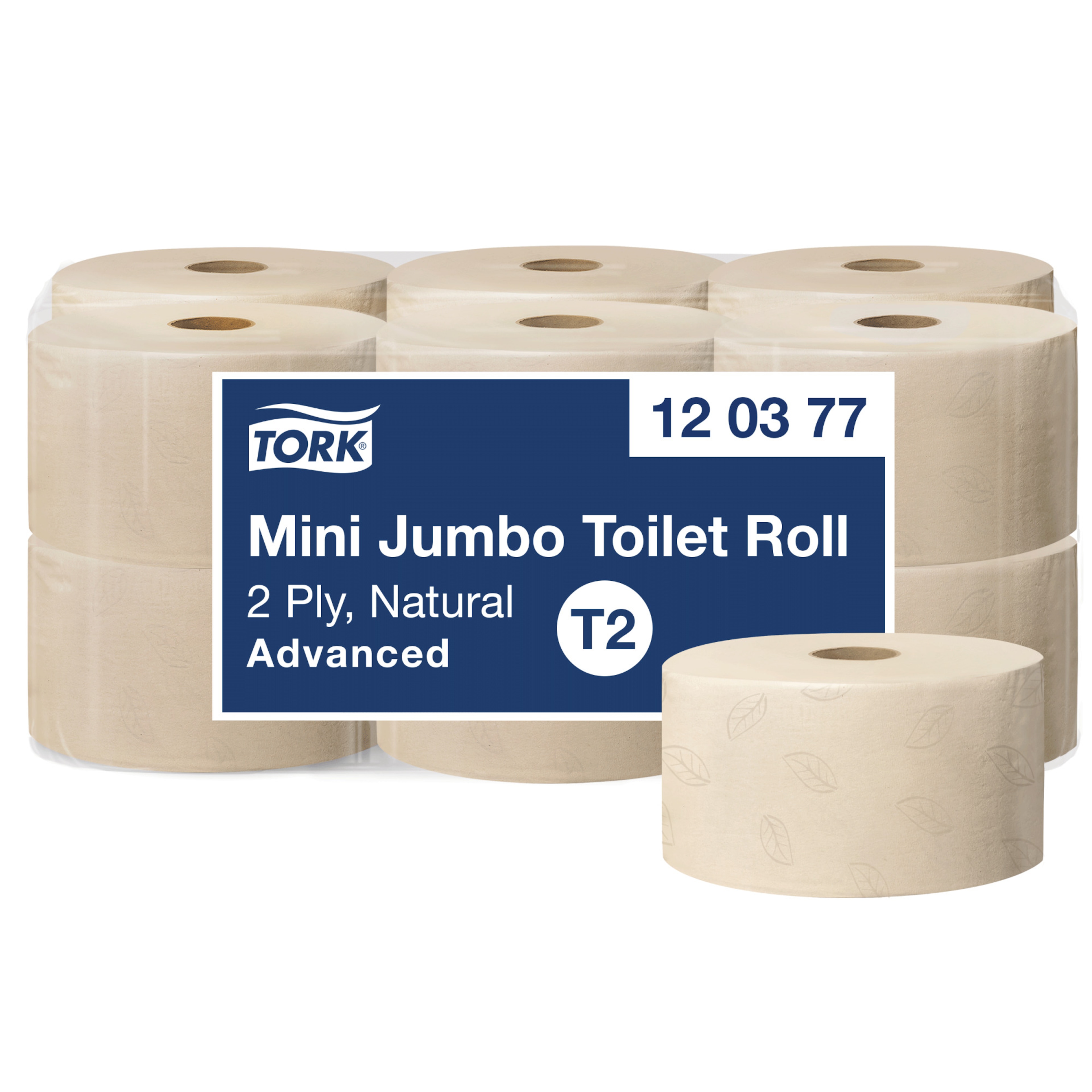Tork Mini Jumbo loodusvalge rulltualettpaber T2