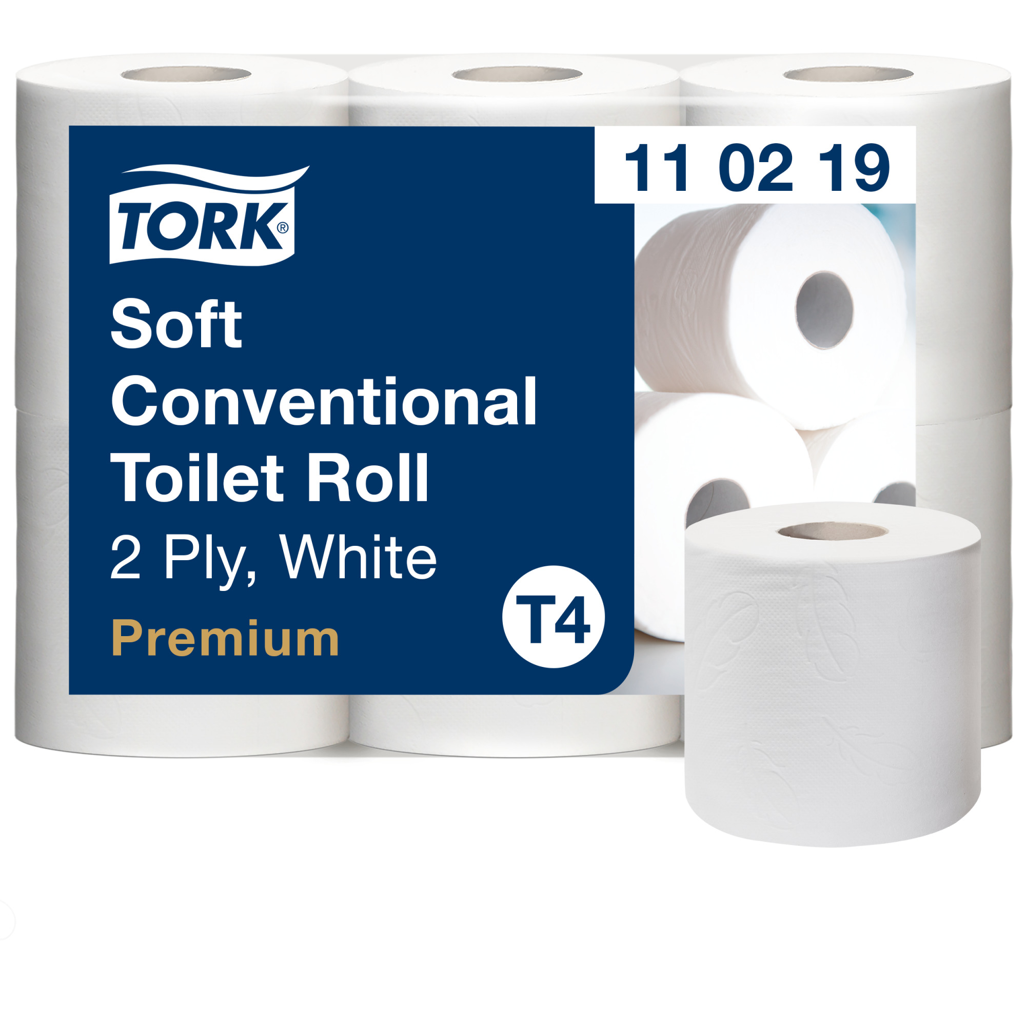 Tork Mjukt Toalettpapper – 2-lagerspapper vit T4