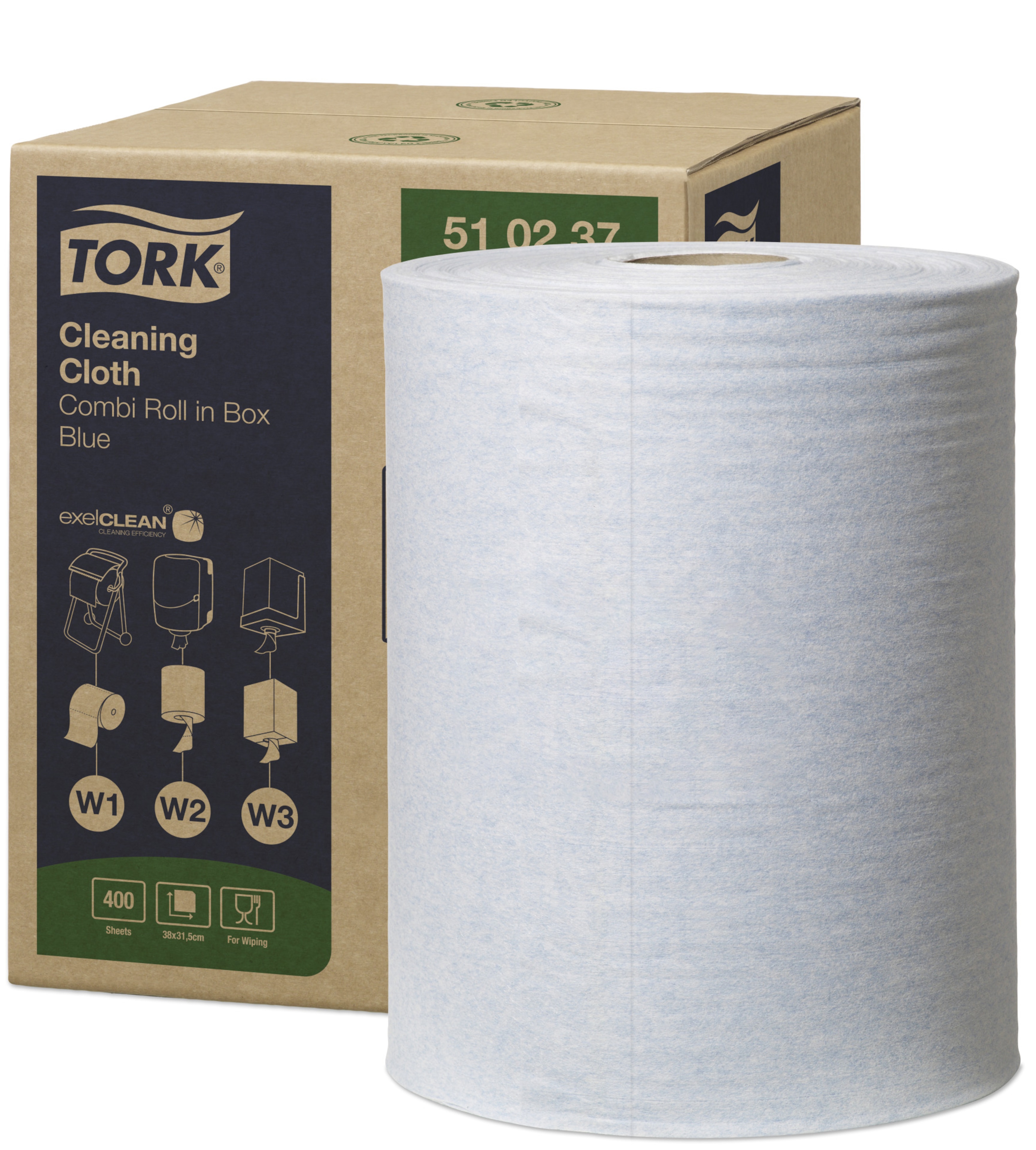 Tork Cleaning Cloth Blue W1/2/3